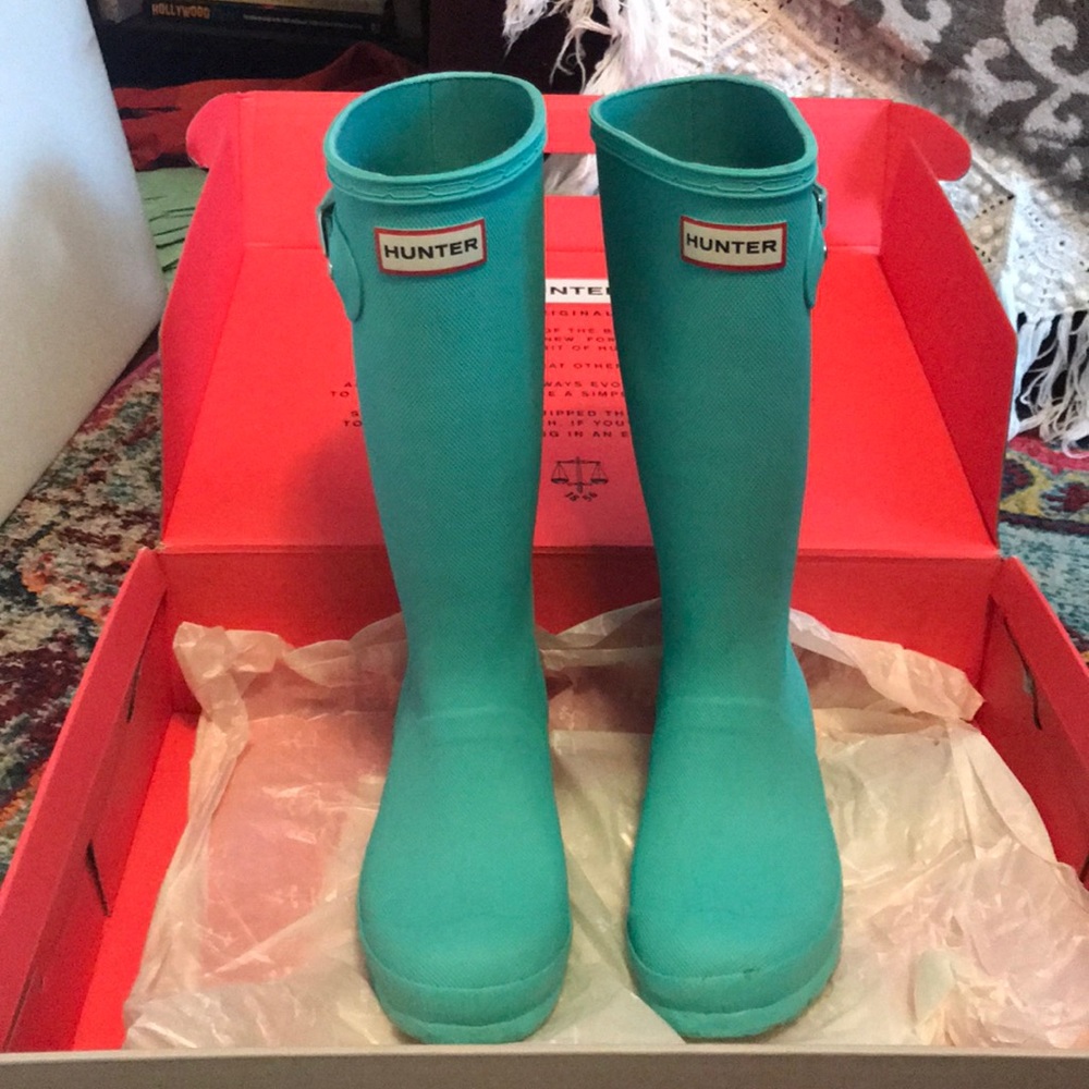Teal Hunter boots